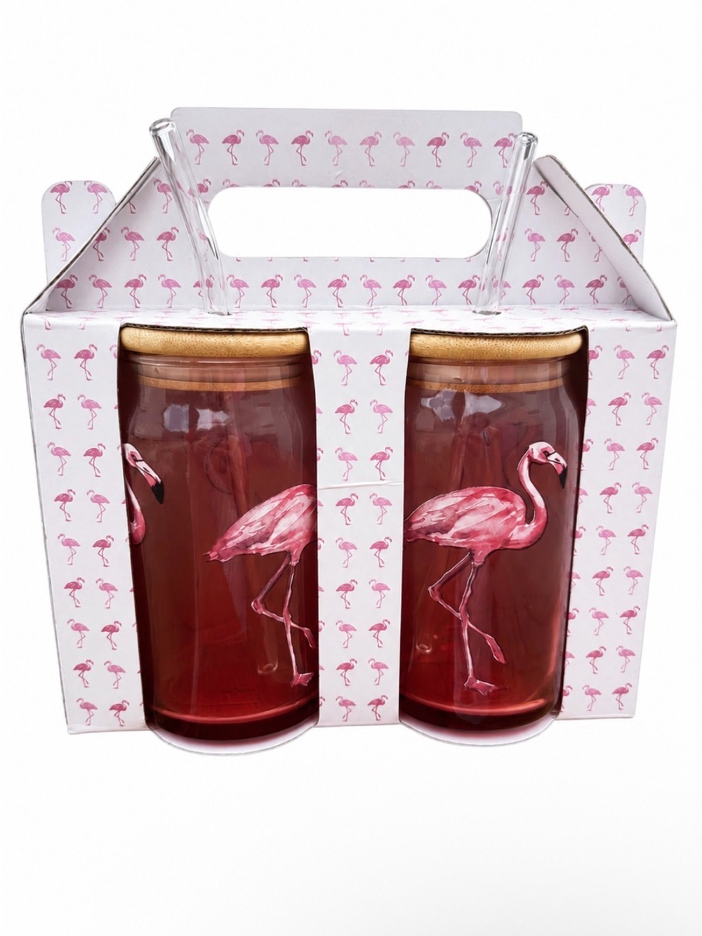 Prima Design Flamingo Drinking Glass Set - 16.9 Oz